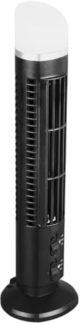 Sxhlseller Ventilador de Torre sin Aspas, Oscilante 90 Grados, Silencioso con Luz, Portátil para Oficina y Dormitorio, Negro