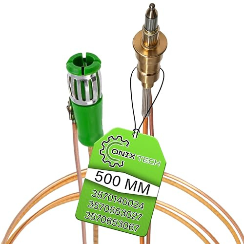 Termocoppia Piano Cottura Fornello a Gas 3570140024 3570563027 per Zanussi | Codice Originale 3570653067 - con Connessione Magnetica 500 mm - Garanzia di 5 Anni - ONIX TECH