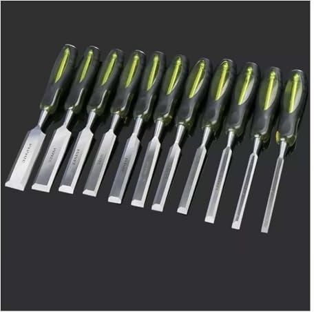 GZE-KODJFKPO Wood Chisel Set 11 Pieces Woodworking Chisels 6 To 38mm Firmer Chisel Set Woodworking Hand Tools Mortise Chisel Set