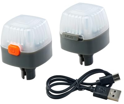 Eichhorn – Constructor Licht, 2 Lichter zum verschönern deiner Bauwerke, Keine Batterie BENÖTIGT, inkl. USB Ladekabel, 4 Lichtfunktionen, verbaubar mit Leisten und Würfeln, aus PP, ab 3 Jahren