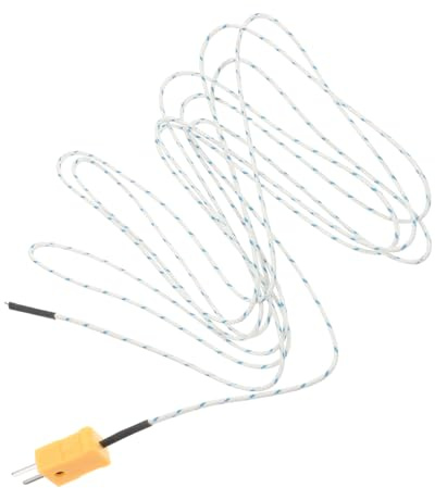 Gatuida K-Type Temperature Probe Instrument Cable with Ceramic Sleeve High Accuracy Versatile for Industrial and Lab Applications