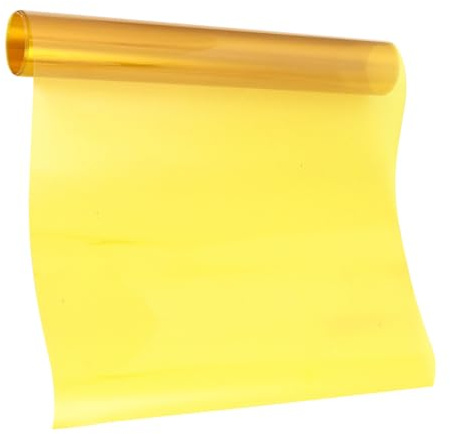 MOLUCKFU Filtre de Lumière Couleur Pet 30cm X 300cm pour Éclairage D'ambiance, Gel de Couleur Polyvalent pour Photographie et Scène, Film Éclairage Ambiance Chambre Jaune
