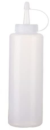 Sauce Bottle 200ml/320ml/450ml/750ml Chocolate Squeeze Bottle with Cap Plastic Cake Decorating Tool Bread Baking Condiment Dispenser Bottle for Ketchup Sauces Dressings (Color : 750ml) (320ml )