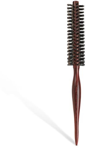 simarro Small Round Head Hair Brush, Boar Bristle Brush, Soft Natural Bristles with Wooden Handle, Suitable for Short Hairs, Fine Hairs Drying, Styling, Men's Beard Brushes, Restore Hair Shine