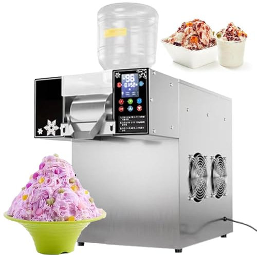 Macchina per Tritare Il Ghiaccio Elettrica Commerciale, Tritaghiaccio, Capacità Di 60-180 Kg/Giorno, per Casa, Food Truck, Ristoranti, Bar e Caffetterie,Smartmodel-120kg