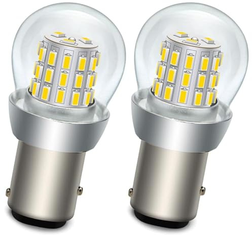SOFOC P21/5W 1157 BAY15D Lampadina LED 6V 12V DC Bianco Caldo Per Luce Retromarcia Fanale Posteriore Antinebbia DRL Luce Stop/Rear 3014 39SMD 1000Lm Più Luminosa 2Pcs