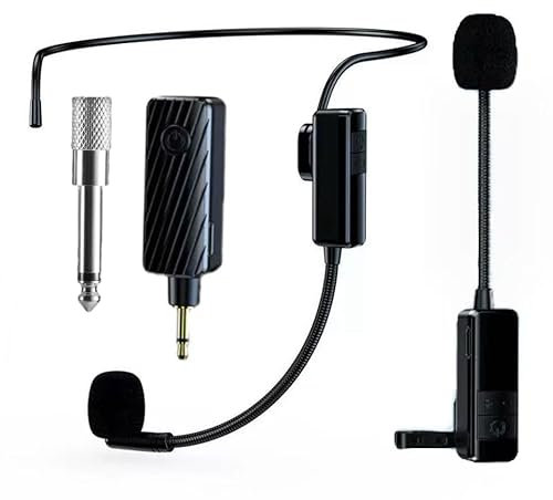 Head Microphone Wireless, Head Sets with Microphones, Bluetooth Headset Mic Ideal for Speakers PA System Voice Amplifier Wireless Microphone megaphone for Teacher, Tour Guides, Fitness Instructor