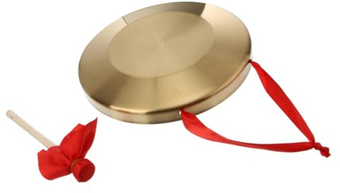 YARNOW Gongs y Tambores de Mano Gong Chino de Instrumento de Percusión de Ópera de Adecuado para Actuaciones Escena y Prácticas Musicales Interiores Varios estilos