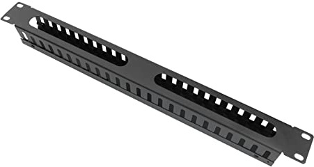 SWOOMEY Organizador De Cables Metálico para Rack 19 Pulgadas, Profesional para Gestión De Cables De Red, Acero Resistente, Montaje Fácil para Oficina y Hogar, Color Metálico