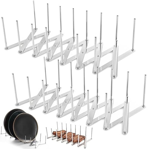 Fiwooze 2 Stück Rippchenhalter, Spareribs Halter, Deckelhalter Verstellbares, Edelstahl Deckelhalter Rippchenhalter, Edelstahl Länge Verstellbar Spareribs Halter