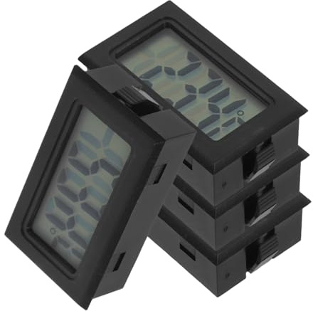 AKOOSY 4 Pezzi Termometro Mini Incassato per Ambienti ed Esterni Display Chiaro Portatile e Multifunzionale per Acquari e Uffici