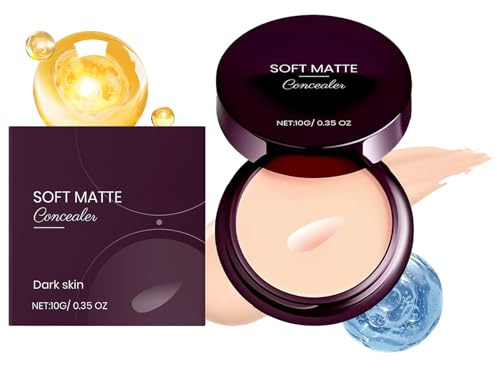 Corrector Mate Bálsamo y Ligero 10g | Crema De Cobertura Completa Con Acabado Mate para trabajo diario, fines de semana al aire libre, viajes, y reuniones