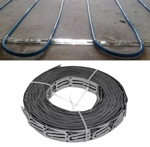 FACAIIO Floor Heating Cable Straps, Galvanized Steel Cable Clips for Roof Gutter and Heating Wires, Flame and Erosion Resistant, 21mm x 0.32mm