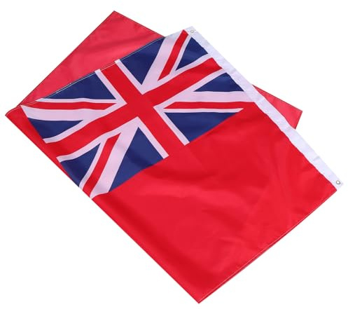 Cabilock Drapeau de Signalisation Britannique pour Navire Marchand, Pavillon Nautique Résistant aux Intempéries, Petit Drapeau en Polyester 90x150 Cm, Accessoires pour Voiliers