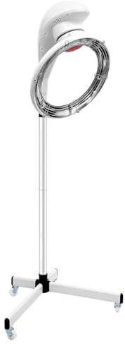 Professional Salon Hair Dryer Hood Machine with Adjustable Timer & Temperature, Stand Hooded Hair Treatment Steamer for Hair Coloring, Deep Conditioning, Perms, Scalp Care, Home & Salon Use