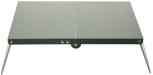 GLEAVI Table de Grill Pliante en Acier Inoxydable Légère et Multifonction Paquet de Rangement, pour Camping et Fêtes en Plein Air Entre Amis Famille