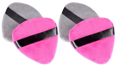Homoyoyo Borlas de Maquillaje en Forma de Gota de Agua 4 Piezas Tela Flexible y Compacta para Polvo Fijador y Sellador Facial
