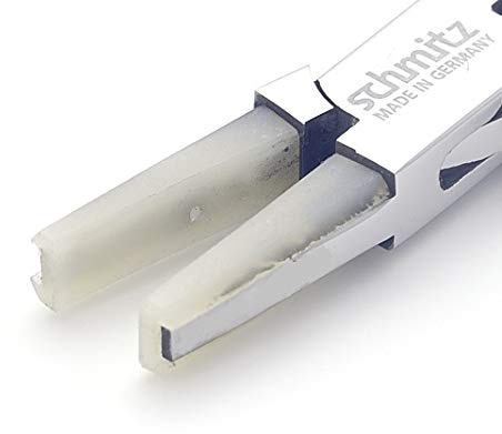 Flachzange 145mm - schmitz 4424HS22 - mit 11mm breiten Kunststof-Greifbacken - ESD/EGB sicher Dissipative - Ableitend - Hightech Werkzeug für den Profi - Made in Germany - Solingen
