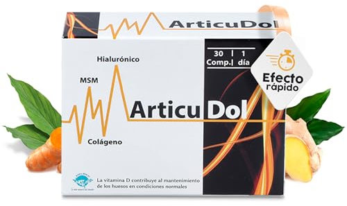 Articudol Complejo: Glucosamina, Condroitina, Colágeno, MSM y Calcio en Polvo - Apoyo Articular, Salud del Cartílago y Huesos - Flexibilidad, Movilidad y Absorción Óptima con Ingredientes Naturales