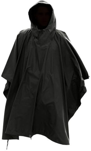ARMY RIP STOP REGENPONCHO 4 färger svart