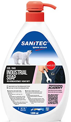 Sanitec Lavamani Industria Sapone Liquido per Sporco Difficile, 1000 ml
