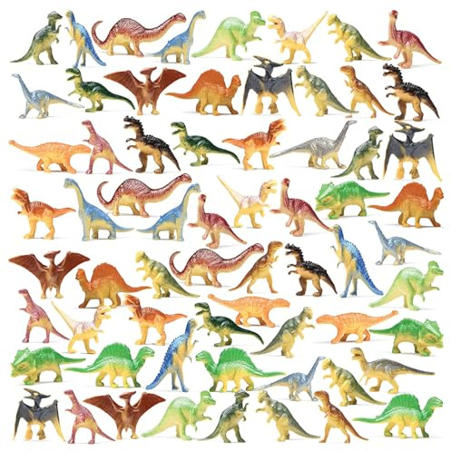 Box Of Mini Dinosaur Toys Best For Dinosaur Party Favors Cake Toppers Easter Eggs Filler