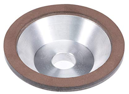 sourcing map Schalenförmige Diamant-Schleifscheibe 100x32x20mm 150 Grus Aluminiumlegierungsmaterial mit Hartmetall