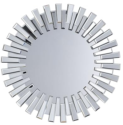 Beliani Moderner Wandspiegel ø 70 cm Rund Silbern Cholet