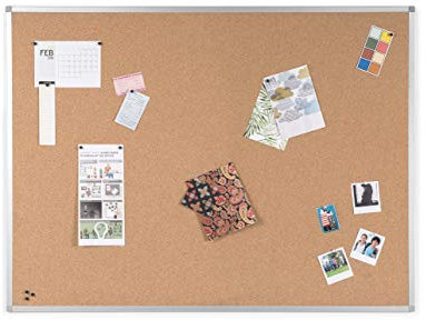 BoardsPlus - Pinnwand aus Kork - 120 x 90 cm - Korktafel mit Aluminiumrahmen, BPM05054040