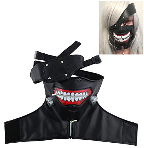 IBLUELOVER Masque Kaneki Ken Ghoul Style Japonais Cosplay Accessoire Costume Halloween Prop