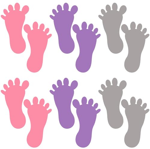 STOBOK Fußabdruck Bodenaufkleber Selbstklebend Wasserdicht 9 Paare Kleine Fußabdrücke Für Babyzimmer Kindergarten Badewanne Spielbereich