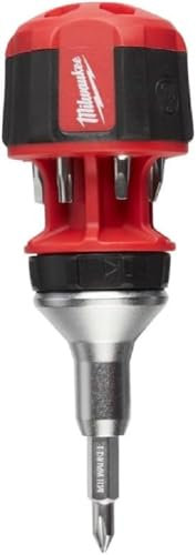 Destornillador Multipuntas compacto 8 en 1 con carraca PH1 /PH2 PZ1 / PZ2 TX15 Plana 5 y 6,5mm ¼” Vaso Hex