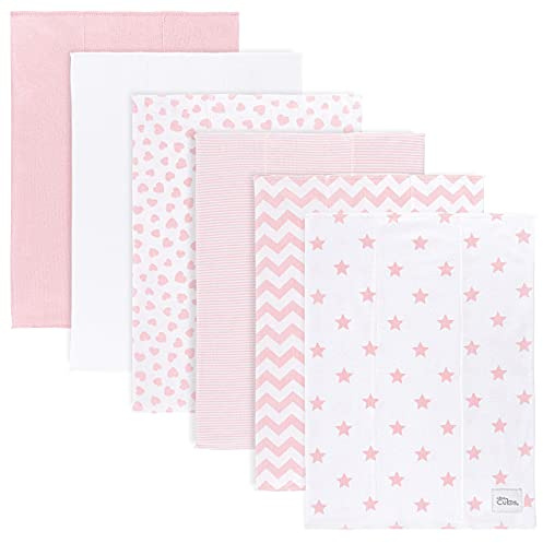 Comfy Cubs - Juego de paños para eructos para bebé (paquete de 6) – Grandes, de 6 capas, ultra absorbentes, 100% algodón para escupir, baba y desorden, suaves, suaves, pensativos, regalos para bebés