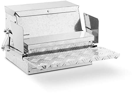 Wiesenfield WI-CF-150 Futterautomat Hühner Kapazität 11,5 kg Trittbrett 400 g Hühnerfutterautomat Hühner Futterspender Geflügelfutterautomat