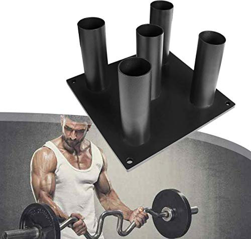 ZhiLianZhao Langhantelstange Storage Rack, Professional Lang-hantel-stangen-Halterung, Pulverbeschichtetes Finish für Lockenstangen, Trizepsstangen, Fallenstangen, Hantelgriffe