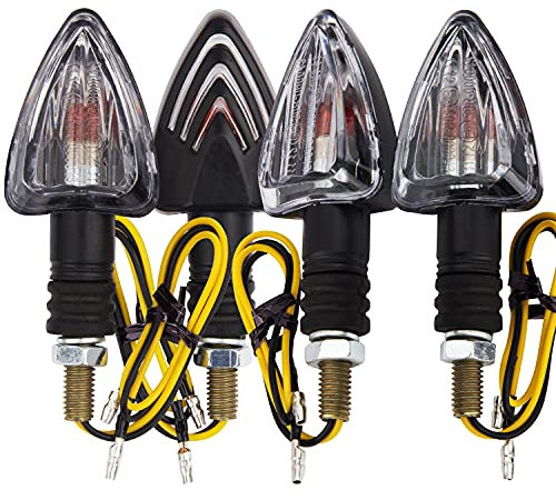 Discoball Universal Motorbike Indicators, 3W Amber 12V DC Waterproof Turn Signals for Motorcycle Scooter Quad Cruiser Off Road