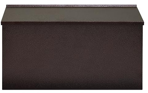 Dalmbox Wall-Mount Mailbox Large Mailbox for Post Rust-Proof Galvanized Steel Box for Outside or Townhouse Horizontal Style, Bronze, 15.7” x 4.3” x 9.4”