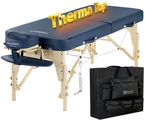 Master Massage Phoenix 71 cm Mobil Klappbar Massagebett Massagebank Kosmetikliege Massageliege, Königsblau (10060EU)