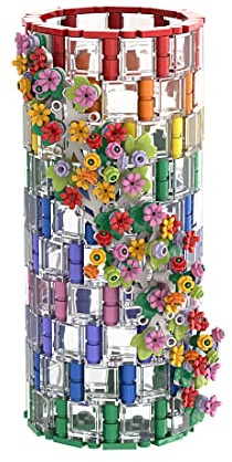 YYSS 473 jarrón de ramo de flores, flores artificiales para LEGO 10280, accesorios decorativos para el hogar para adultos