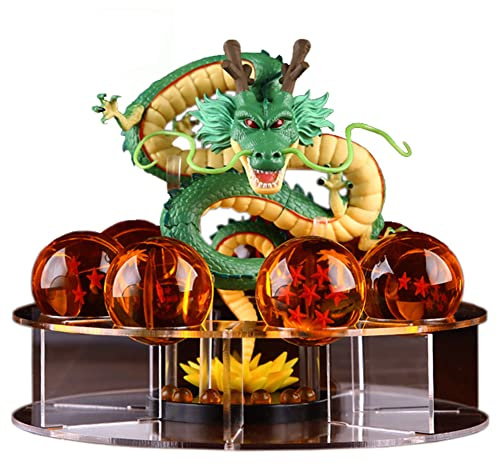NEBAI · LESEN PVC Shenron Set Tisch-Dekorationsartikel mit 7-teiligen Balls 4.2cm und Ständer
