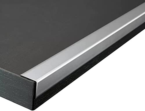 Übergangsprofil Abdeckleisten L-förmiger Treppeneckenschutz, Flacher Aluminium-Trennstreifen für Holz Bis Fliesen/Laminat, Länge 95 105 115 125 135 145cm (Color : Length, Size : 100cm/39.4 inch)