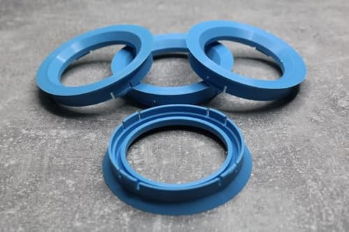 Zentrierringe Distanzringe 74,1 mm x 56,6 mm hellblau für Alufelgen