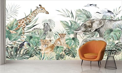 Audace Liberté Papier Peint Panoramique, 355x 250cm,animalier 3D fond d'écran de la jungle Matériel de Soie, sur mesure taille Disponible, Pour Salon Chambre Décoration Murale