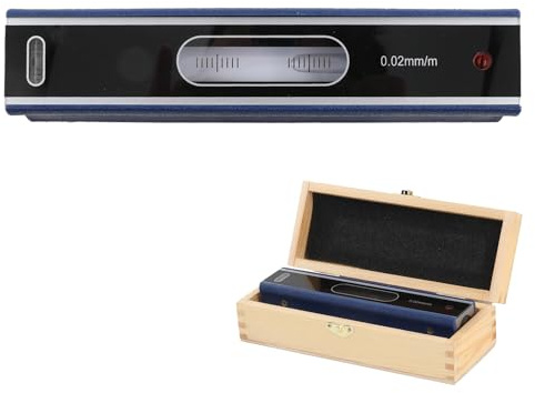ECUTEE 10 Master Precision Level, Livello di striscia ad alta precisione 0.02mm 200mm livello di montaggio in acciaio industriale, Livella Lineare di Precisione con custodia in legno