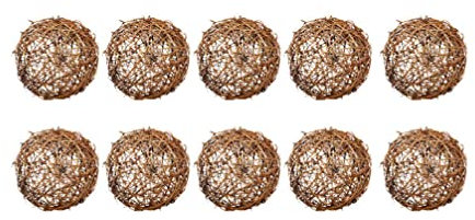 PartyKindom 10st Rattan-Kugel-Ornament-füller Weihnachtsfeierzubehör Vasenfüller Für Tafelaufsätze Potpourri-schalenfüller Natürlich Traubenball Hölzern Baby Füllstoff Haustier Vogel