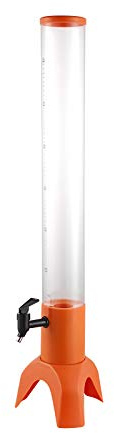 torre de bebidas Tubos de cerveza Dispensador de torre de bebidas con grifo duradero, 1.5L / 3L, dispensador de bebidas recto de barril for fiestas de barra de casas, naranja Dispensador de cerveza(Si