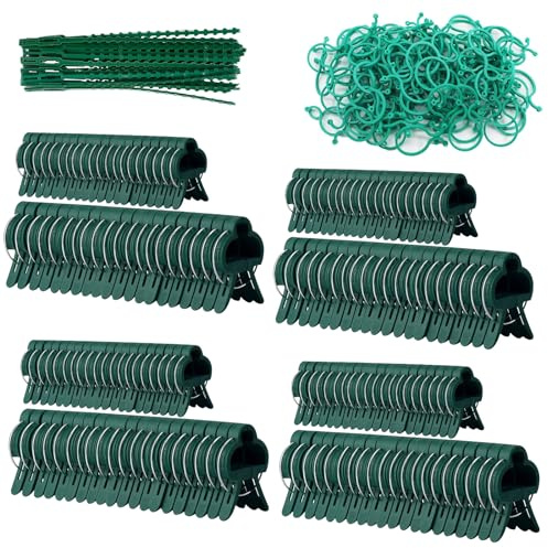 120 Stück Pflanzenclips Pflanzenhalter für Kletterpflanzen Pflanzen Clips | 80Pack 2 Größen Pflanzenclip, 20 Pflanze Twist Locks und 20 Pflanzenbinder Pflanze Twist Locks für Blume Rebe Gemüse Tomaten
