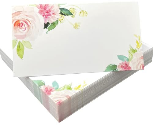 Lot de 50 marque-places en forme de fleurs pour table de mariage, cartes de nom de table en papier, marque-places de nom de mariage pour table, dîner d'anniversaire, fête de Noël