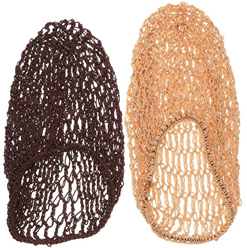 SAFIGLE 2stücke Handgefertigte Häkelhaube Für Lange Schlafmütze Schutz Der Frisur Beige Und Kaffee Für Damen Und Dehnbar
