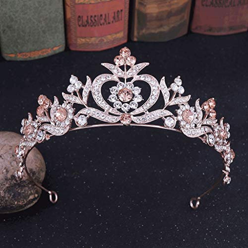 HAODUOO Hochzeit Krone Haarschmuck Braut Kopfschmuck Frau Tiaras Braut Party Kronen Hochzeit Haarschmuck Strasssteine